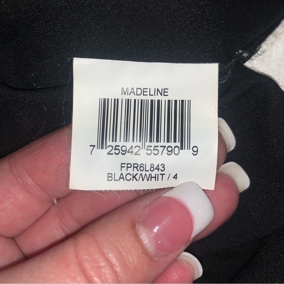 BCBG MAX AZRIA Black & White Madeline Strapless Dress size 4 HOCO FORMAL PROM - Picture 5 of 8